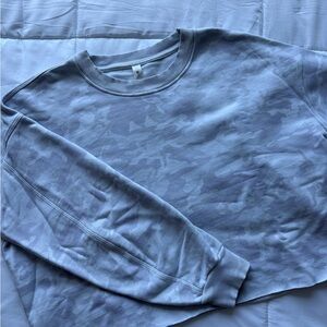 Lululemon Athletica Cropped Faint Purple Camo Crewneck